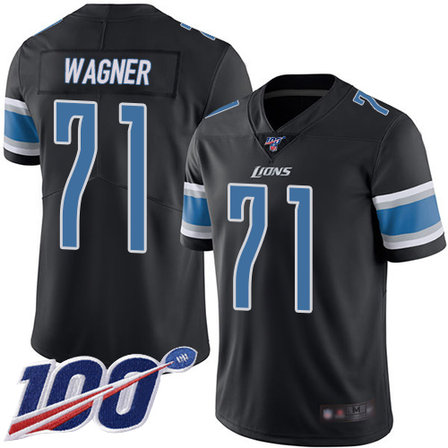 Detroit Lions Limited Black Men Ricky Wagner Jersey NFL Football #71 100th Season Rush Vapor Untouchable